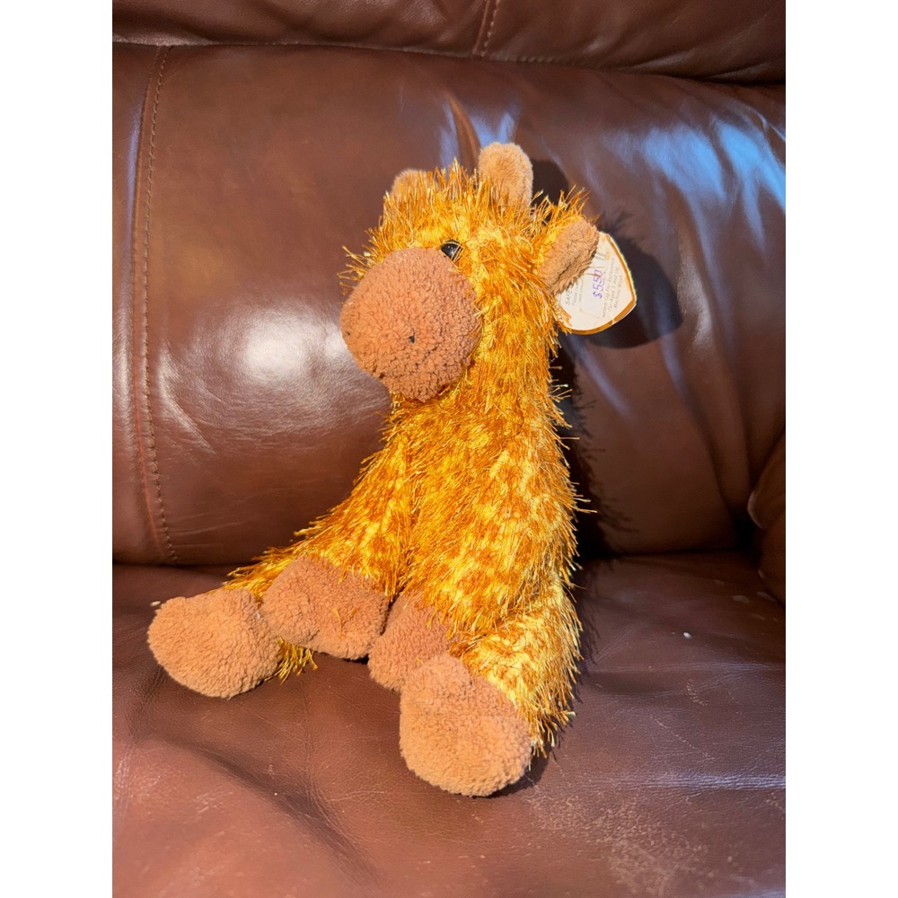 Ty Punkies Treetop Giraffe Plush 2003 Shaggy Orange Yellow Stuffed Animal